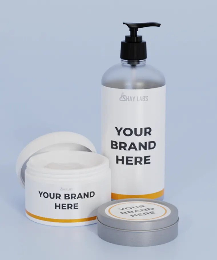 Blank private label product bottle representing your brand