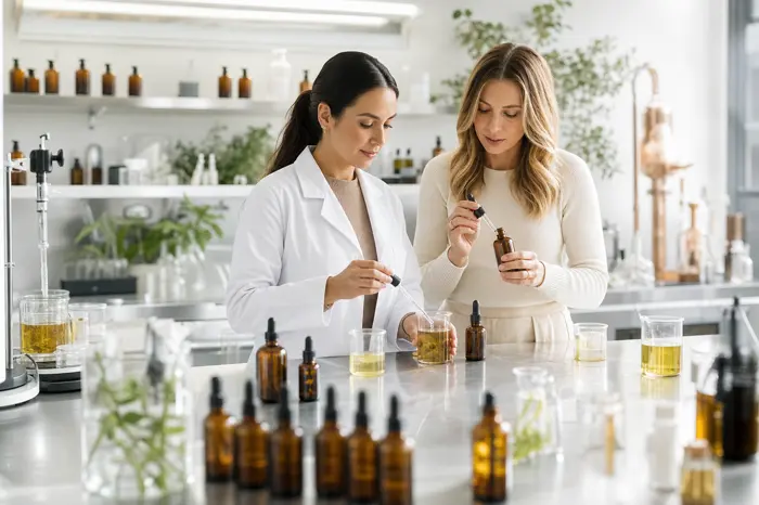 Hair oil and serum formulation lab